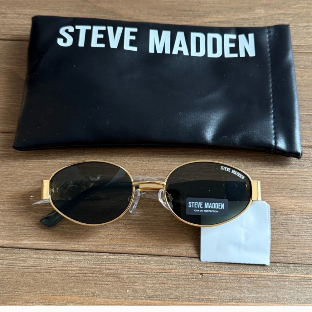 New!!Steve Madden Gold Frame Sunglasses
